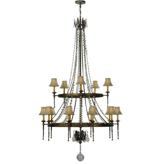 2nd Ave Lighting Amaury 48" Wide 15 Light Two Tier Chandelier in Corinth Finish