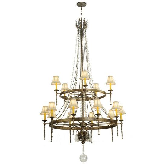 2nd Ave Lighting Amaury 48" Wide 15 Light Two Tier Chandelier in Corinth Finish
