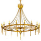 2nd Ave Lighting Amaury 56" Wide 16-Light Chandelier in Transparent Gold Over Nickel Finish