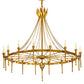 2nd Ave Lighting Amaury 56" Wide 16-Light Chandelier in Transparent Gold Over Nickel Finish