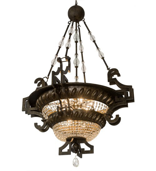 2nd Ave Lighting Amphora 48" Pendant in Mottled Gold Finish