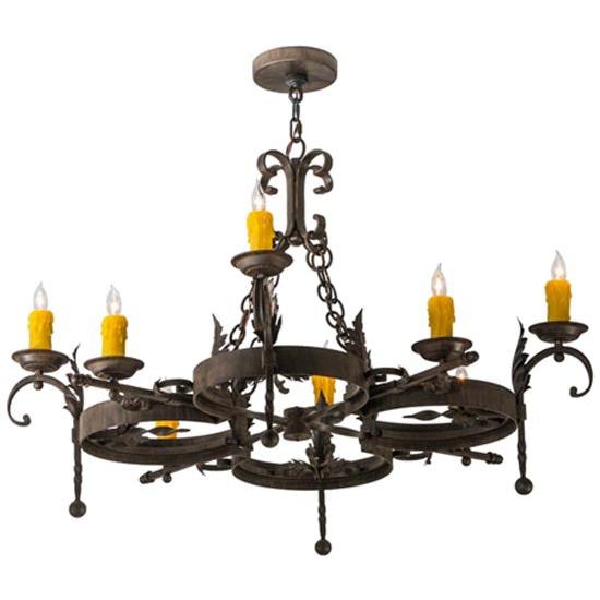 2nd Ave Lighting Andorra 42" Wide 8 LT Chandelier in Classic Rust Finish