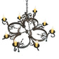 2nd Ave Lighting Andorra 42" Wide 8 Light Chandelier in Chestnut Finish