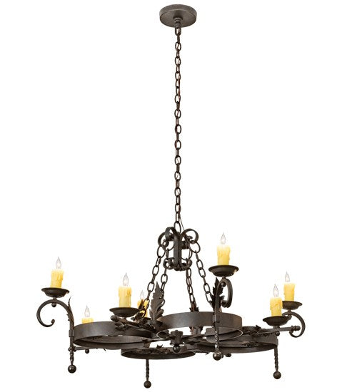 2nd Ave Lighting Andorra 42" Wide 8 Light Chandelier in Chestnut Finish