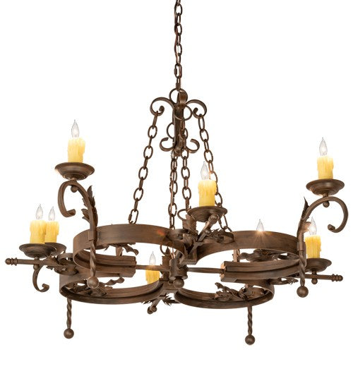 2nd Ave Lighting Andorra 42" Wide 8 Light Chandelier in Classic Rust Finish