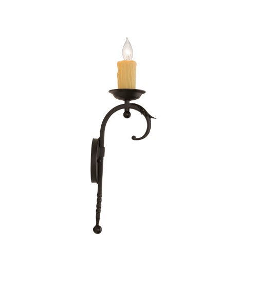 2nd Ave Lighting Andorra 5" Wall Sconce in Blackwash Finish