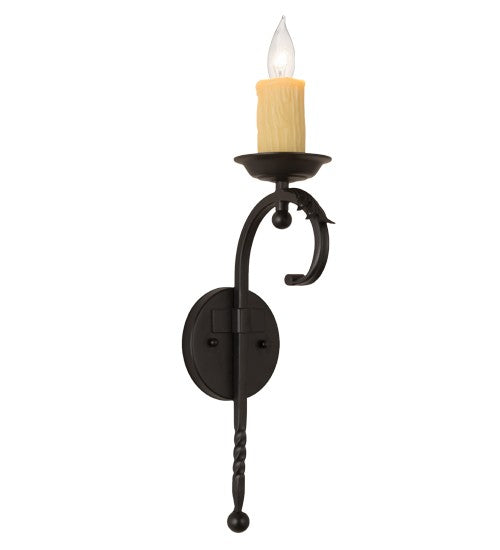 2nd Ave Lighting Andorra 5" Wall Sconce in Blackwash Finish