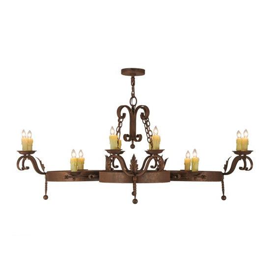 2nd Ave Lighting Andorra 60" Wide 12 LT Chandelier in Antique Rust
