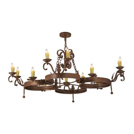 2nd Ave Lighting Andorra 60" Wide 12 LT Chandelier in Antique Rust