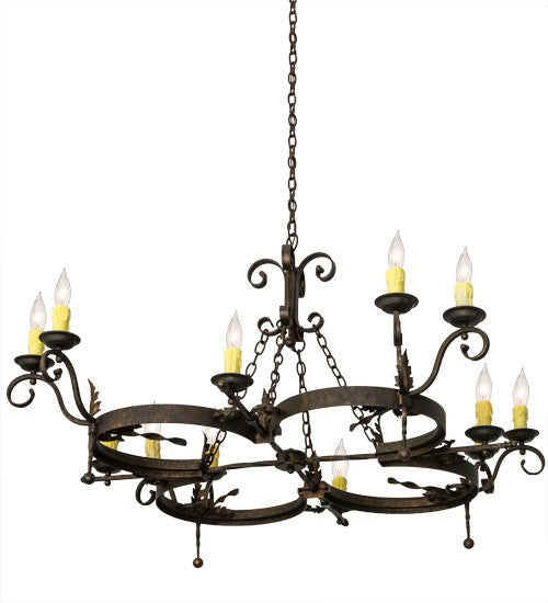 2nd Ave Lighting Andorra 60" Wide 12 LT Chandelier in Gilded Tobacco Finish
