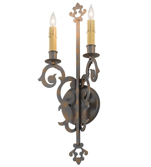 2nd Ave Lighting Aneila 8" Wide 2 LT Wall Sconce in French Bronze Finish