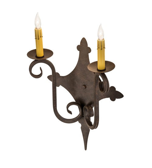 2nd Ave Lighting Angelique 12" Wide 2 LT Wall Sconce in Cajun Spice Finish