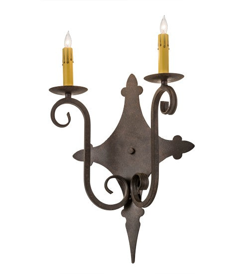 2nd Ave Lighting Angelique 12" Wide 2 LT Wall Sconce in Cajun Spice Finish