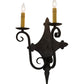 2nd Ave Lighting Angelique 12" Wide 2 LT Wall Sconce in Graphite Pewter Finish
