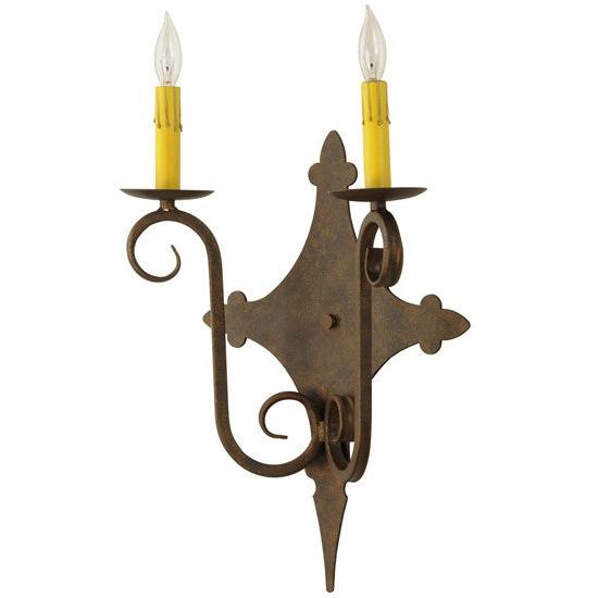 2nd Ave Lighting Angelique 13" Wide 2 LT Wall Sconce in Gilded Tobacco Finish
