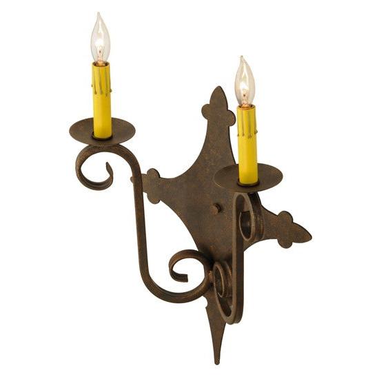 2nd Ave Lighting Angelique 13" Wide 2 LT Wall Sconce in Gilded Tobacco Finish