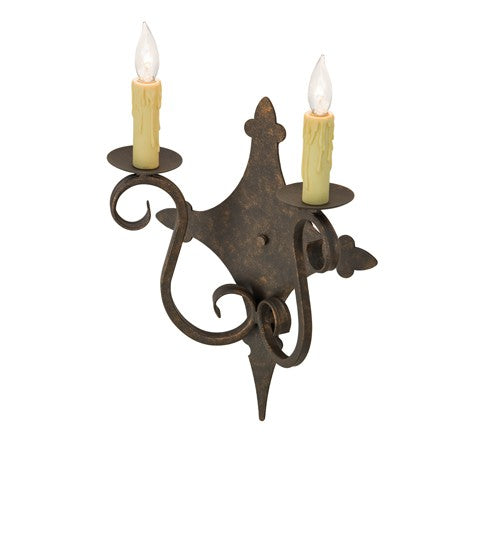 2nd Ave Lighting Angelique 13" Wide 2 LT Wall Sconce in Gilded Tobacco Finish