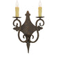 2nd Ave Lighting Angelique 13" Wide 2 LT Wall Sconce in Gilded Tobacco Finish