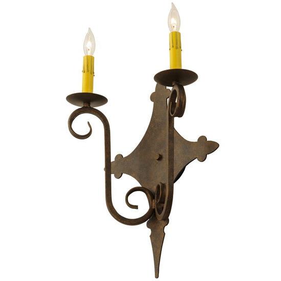 2nd Ave Lighting Angelique 13" Wide 2 LT Wall Sconce in Gilded Tobacco Finish