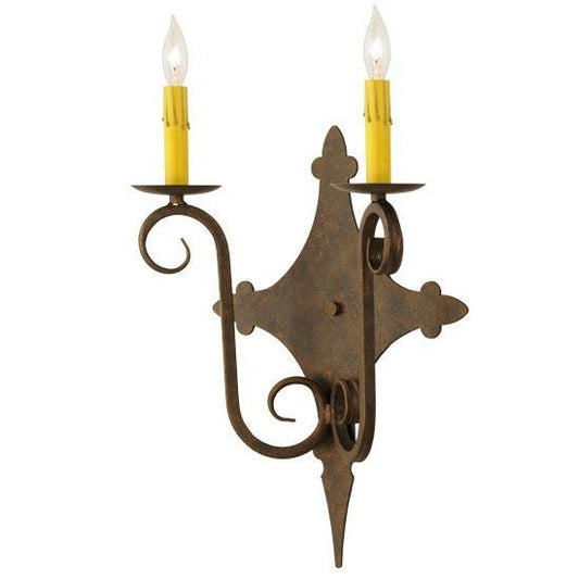 2nd Ave Lighting Angelique 13" Wide 2 LT Wall Sconce in Gilded Tobacco Finish