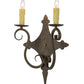2nd Ave Lighting Angelique 13" Wide 2 LT Wall Sconce in Gilded Tobacco Finish