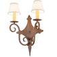 2nd Ave Lighting Angelique 15" Wide 2 Light Wall Sconce With Old Red Barn Finish