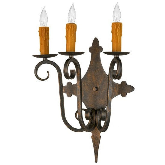 2nd Ave Lighting Angelique 15.5" Wide 3 LT Wall Sconce in French Bronze Finish