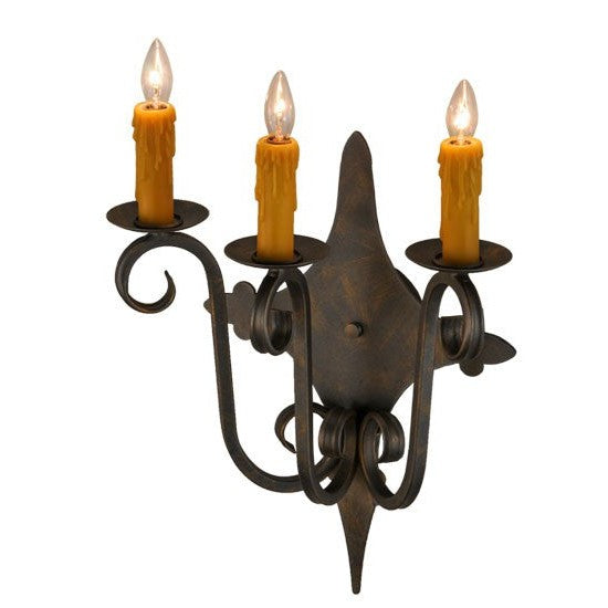 2nd Ave Lighting Angelique 15.5" Wide 3 LT Wall Sconce in French Bronze Finish