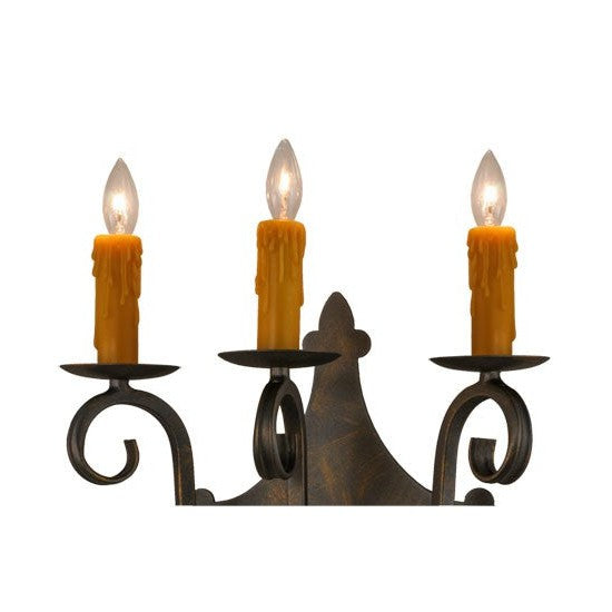 2nd Ave Lighting Angelique 15.5" Wide 3 LT Wall Sconce in French Bronze Finish