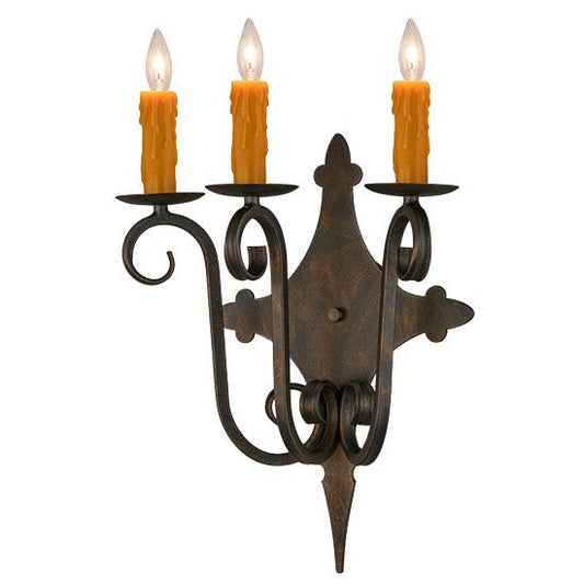 2nd Ave Lighting Angelique 15.5" Wide 3 LT Wall Sconce in French Bronze Finish