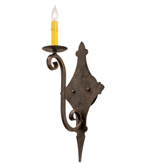 2nd Ave Lighting Angelique 8" Wide 1 Light Wall Sconce in Antiquity Finish