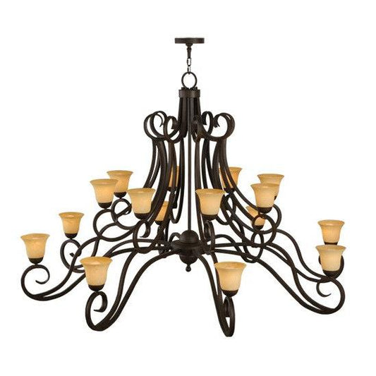 2nd Ave Lighting Angelo 72" Wide 16 Light Chandelier in Classic Rust Finish