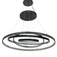 2nd Ave Lighting Anillo 60" Wide 4 Light Cascading Pendant in Gunmetal Finish