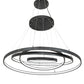2nd Ave Lighting Anillo 60" Wide 4 Light Cascading Pendant in Gunmetal Finish