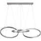 2nd Ave Lighting Anillo 72" Long 3 Ring Pendant in Pewter Finish