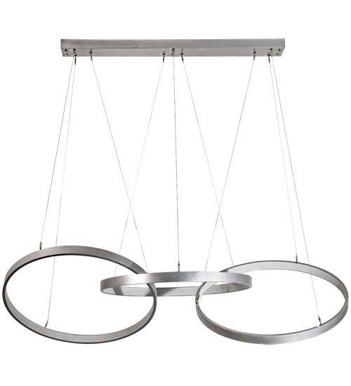 2nd Ave Lighting Anillo 72" Long 3 Ring Pendant in Pewter Finish