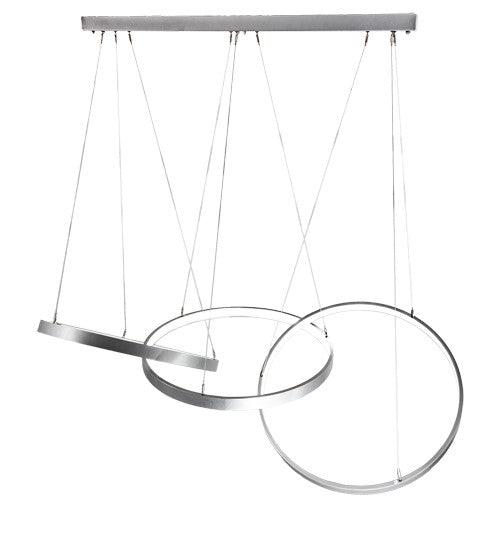 2nd Ave Lighting Anillo 72" Long 3 Ring Pendant in Pewter Finish