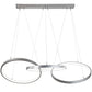 2nd Ave Lighting Anillo 72" Long 3 Ring Pendant in Pewter Finish