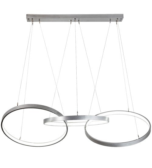 2nd Ave Lighting Anillo 72" Long 3 Ring Pendant in Pewter Finish