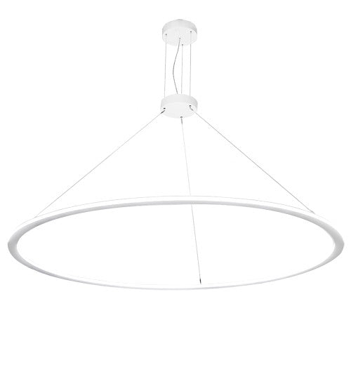 2nd Ave Lighting Anillo Gemini 84" Wide Pendant in Glossy White Finish