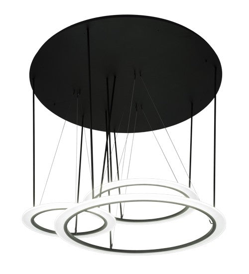 2nd Ave Lighting Anillo Pairando 84" Wide Pendant in Textured Black Finish
