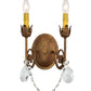 2nd Ave Lighting Antonia 10" Wide 2 LT Wall Sconce in Autumn Leaf Finish