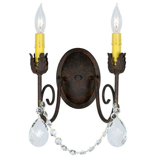 2nd Ave Lighting Antonia 10" Wide 2 Light Wall Sconce in Cajun Spice Finish