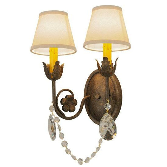 2nd Ave Lighting Antonia 12" Wide 2 LT Wall Sconce in Antiquity Finish