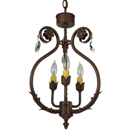 2nd Ave Lighting Antonia 12" Wide 3 LT Chandelier in Antique Rust Finish