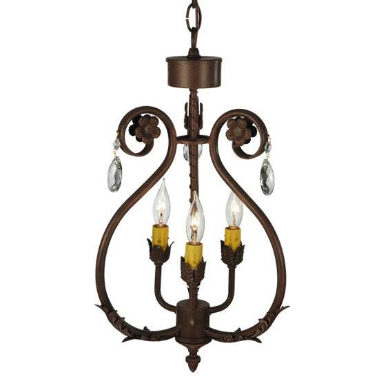 2nd Ave Lighting Antonia 12" Wide 3 LT Chandelier in Antique Rust Finish