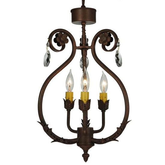 2nd Ave Lighting Antonia 12" Wide 3 LT Chandelier in Antique Rust Finish