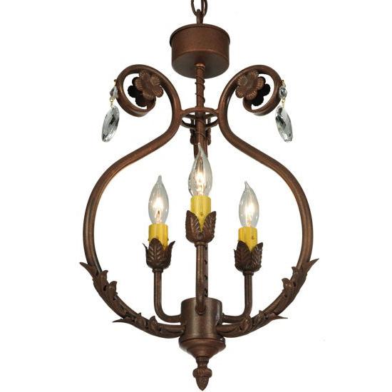 2nd Ave Lighting Antonia 12" Wide 3 LT Chandelier in Antique Rust Finish