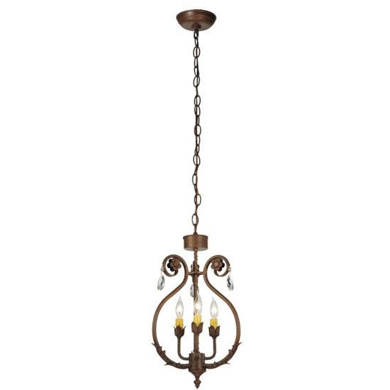 2nd Ave Lighting Antonia 12" Wide 3 LT Chandelier in Antique Rust Finish