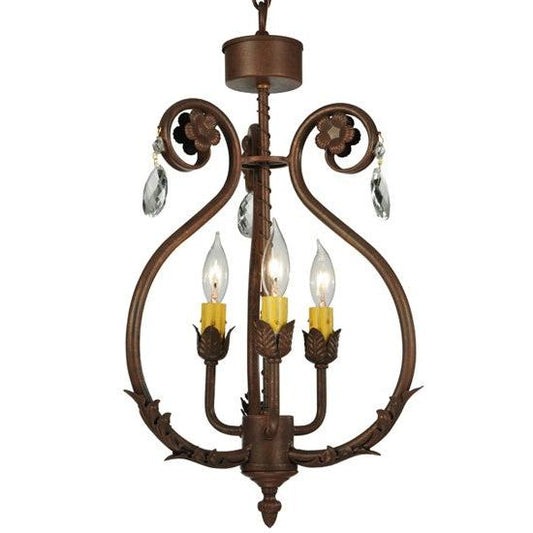 2nd Ave Lighting Antonia 12" Wide 3 LT Chandelier in Antique Rust Finish